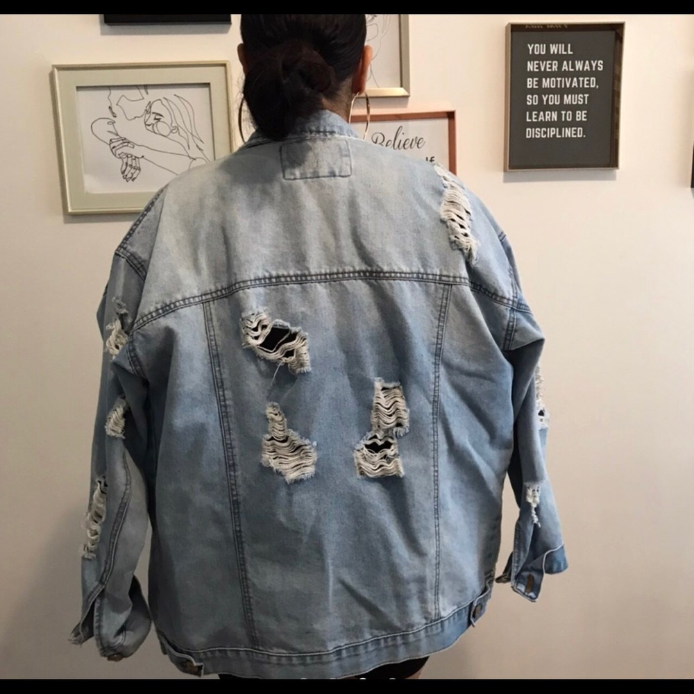 Oversize denim jacket - Picture 2 of 4